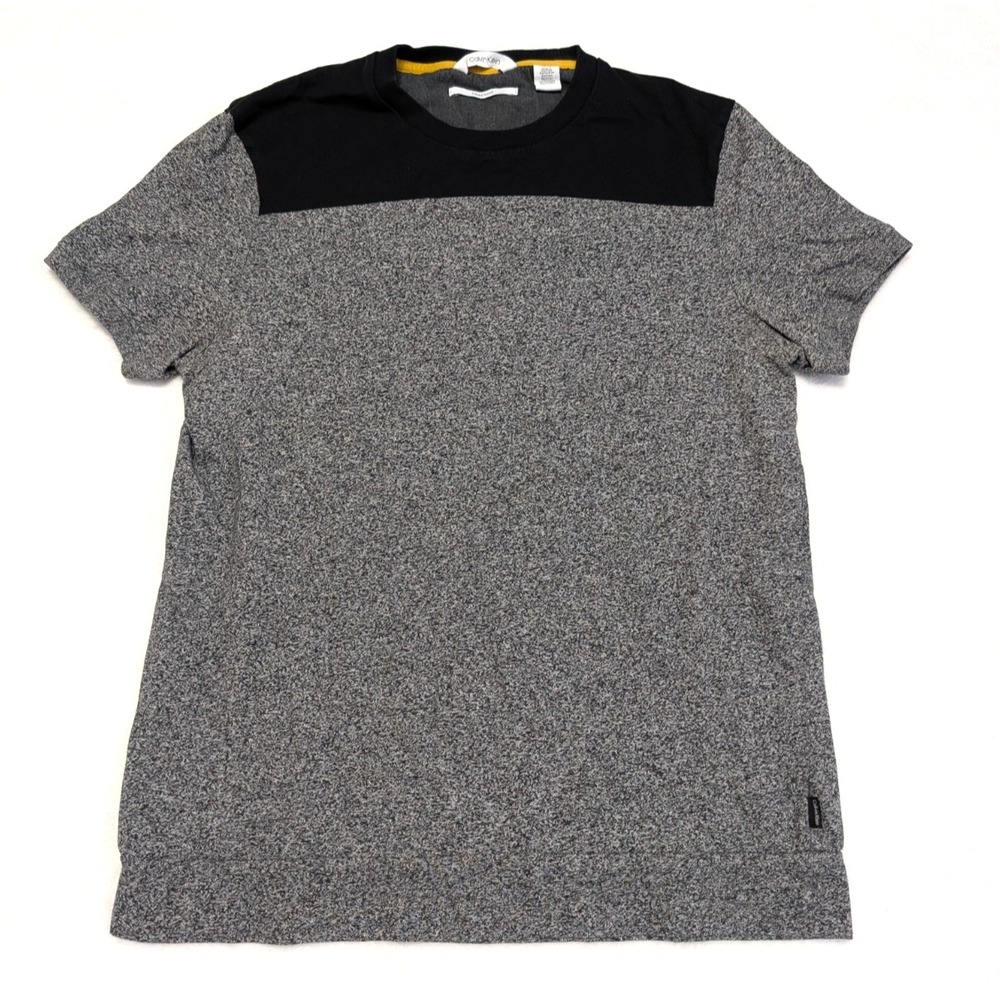 Calvin Klein Liquid Touch Men's Sm Gray Black T-Shirt Short Sleeve 100% Cotton - Picture 2 of 15